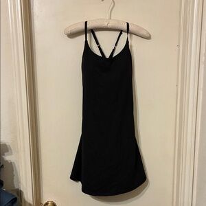NWT Black Strappy Athletic with built in shorts w/pockets Dress small
